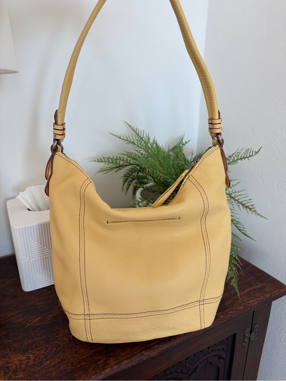 The Sak Sequoia NWT Sunshine Yellow Leather Hobo Bag